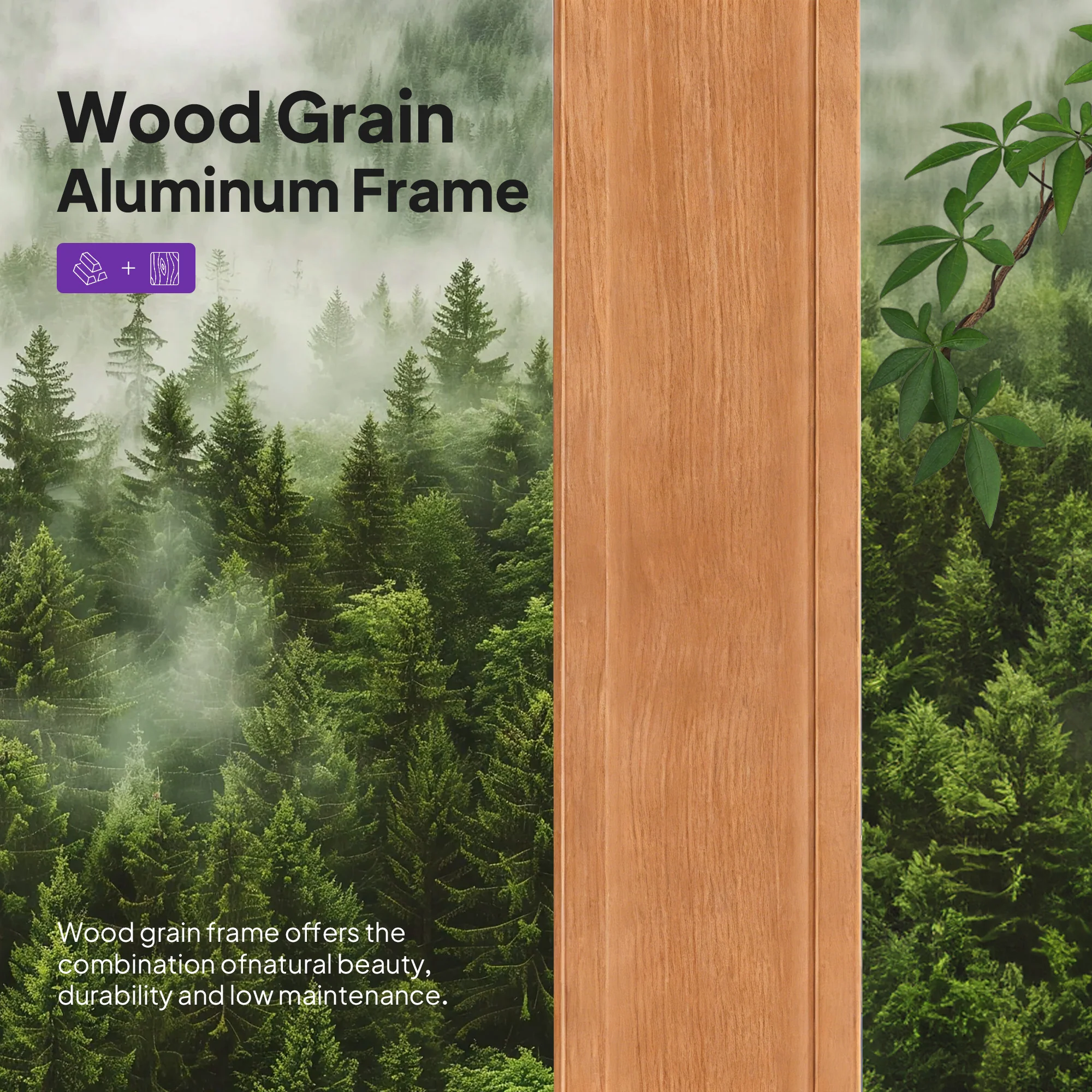 PURPLE LEAF Sunroom Hardtop Gazebo Solarium Wood Grain  Galvanized Steel Double Roof All-Weather Aluminum Outdoor Screen House - Image 79