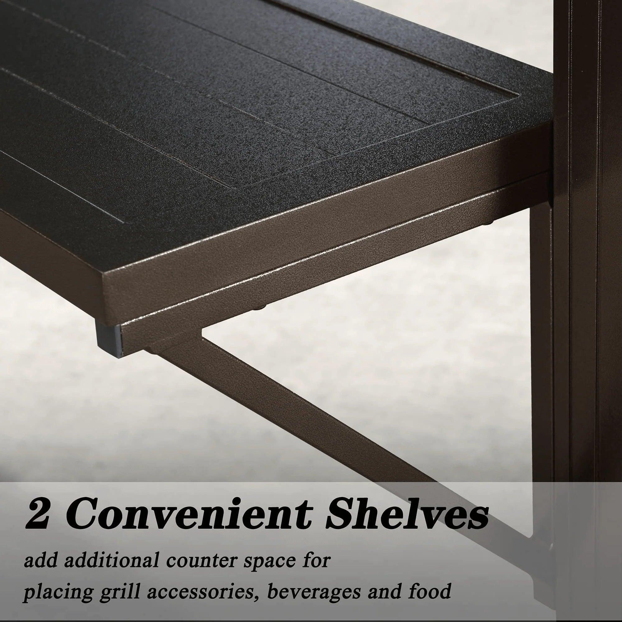 PURPLE LEAF Hardtop Grill Gazebo for Patio Bronze Permanent Metal Roof Outside Sun Shade Outdoor BBQ Canopy - Image 20