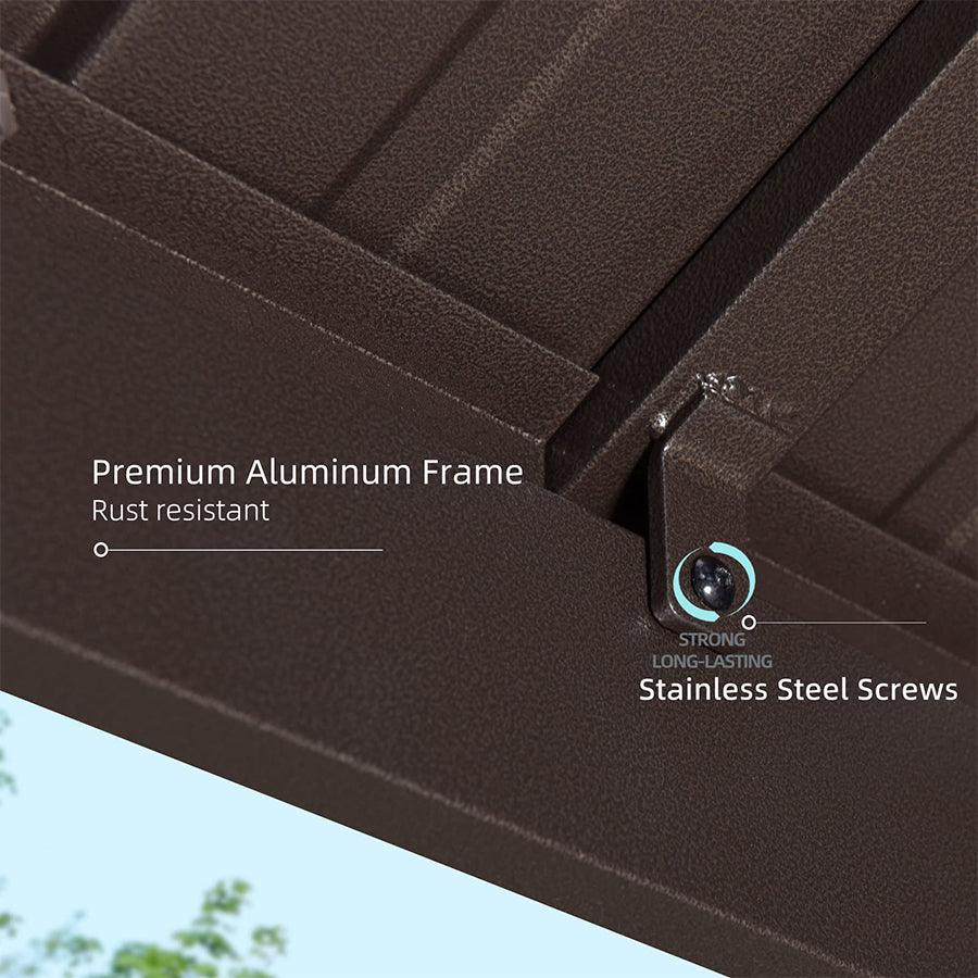 PURPLE LEAF Hardtop Grill Gazebo for Patio Bronze Permanent Metal Roof Outside Sun Shade Outdoor BBQ Canopy - Image 7