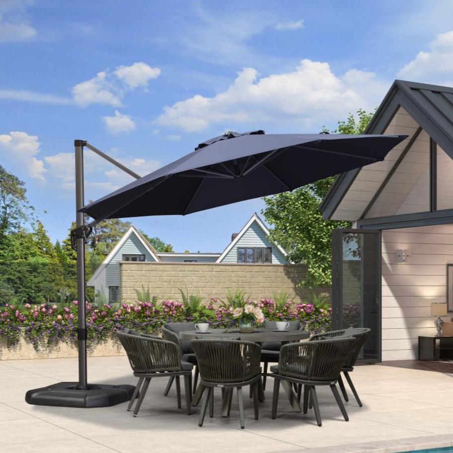 PURPLE LEAF Affordable Outdoor Umbrella Round Cantilever Umbrella for Garden - Image 16