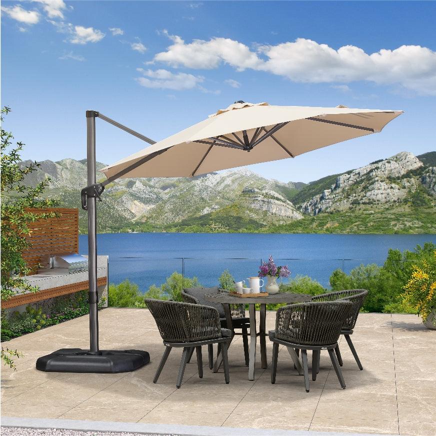 PURPLE LEAF Affordable Outdoor Umbrella Round Cantilever Umbrella for Garden - Image 48