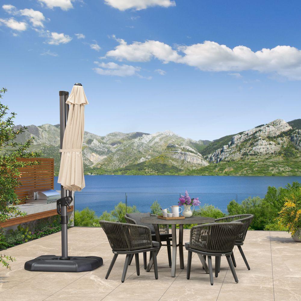 PURPLE LEAF Affordable Outdoor Umbrella Round Cantilever Umbrella for Garden - Image 66