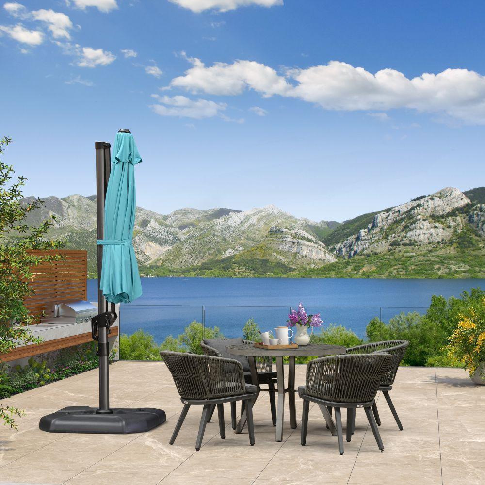 PURPLE LEAF Affordable Outdoor Umbrella Round Cantilever Umbrella for Garden - Image 69