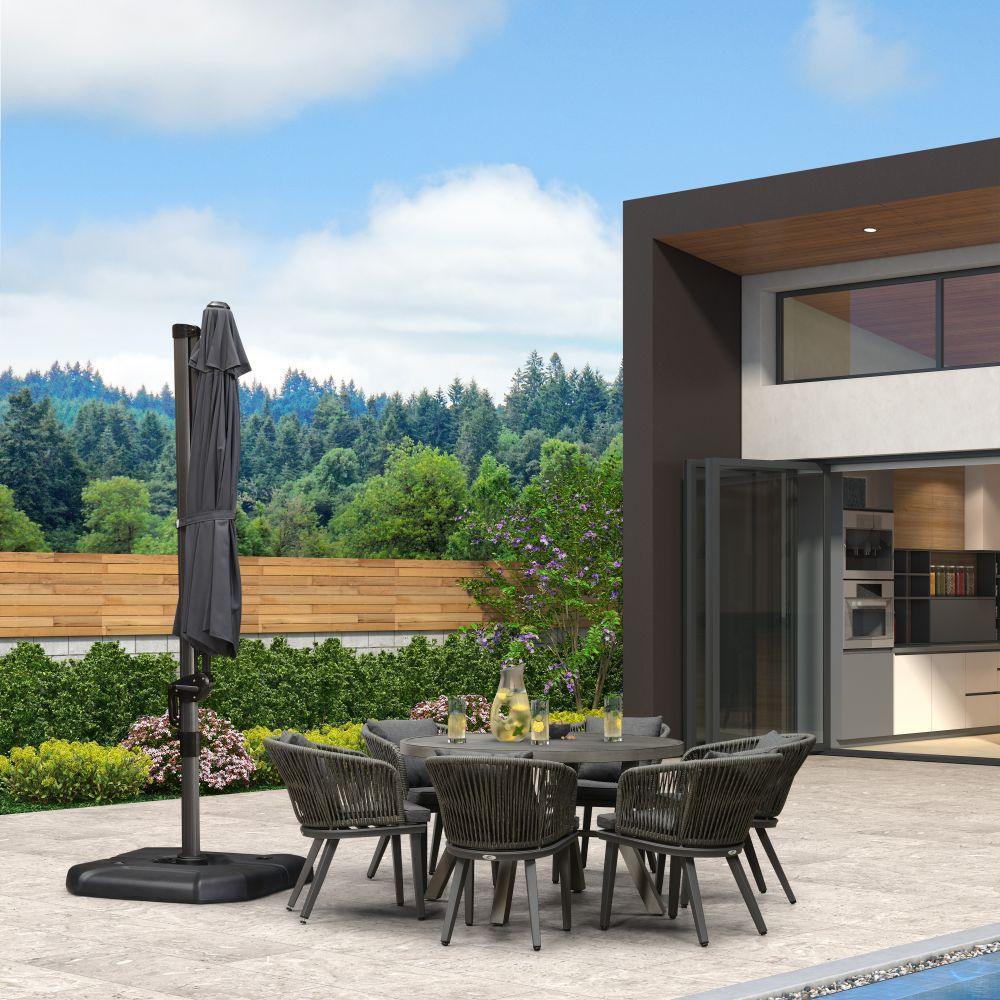 PURPLE LEAF Affordable Outdoor Umbrella Round Cantilever Umbrella for Garden - Image 75