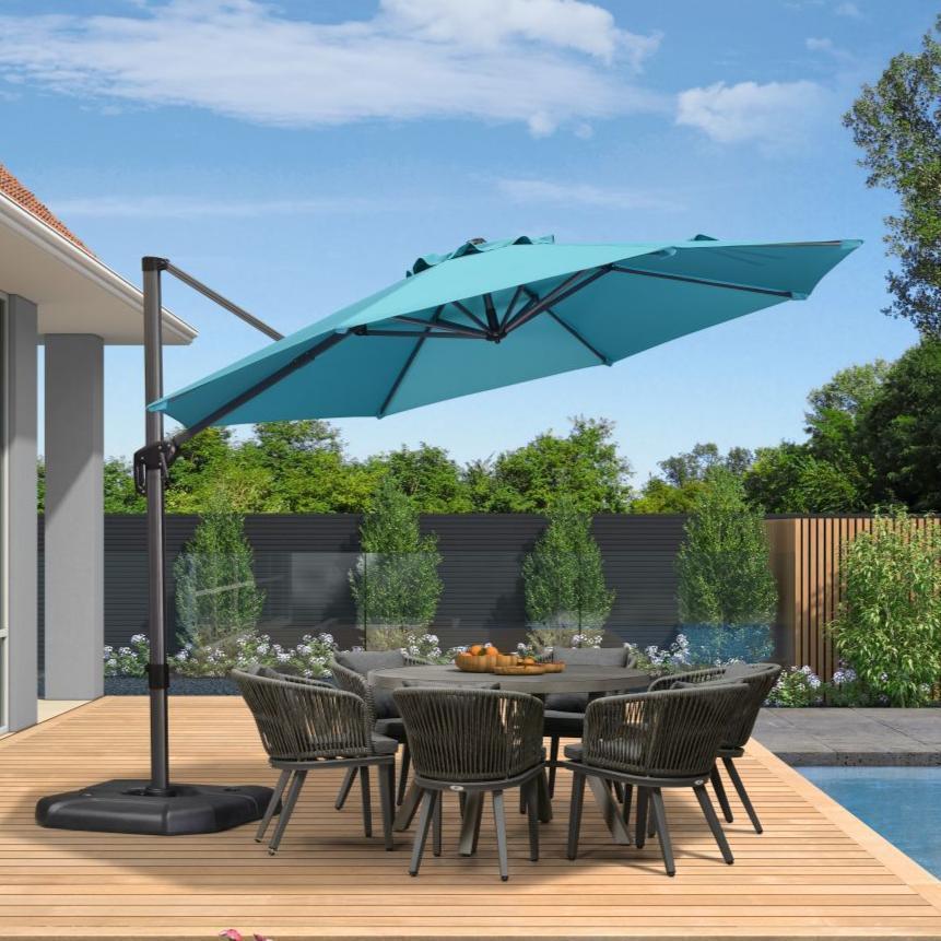 PURPLE LEAF Affordable Outdoor Umbrella Round Cantilever Umbrella for Garden - Image 79