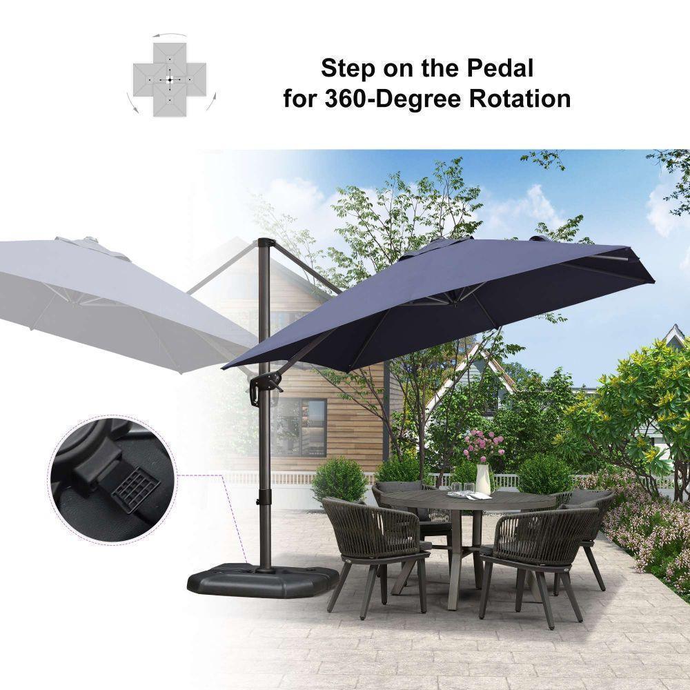 PURPLE LEAF Patio Outdoor Large Umbrella Square and Rectangular Cantilever Yard Sun Umbrellas - Image 60