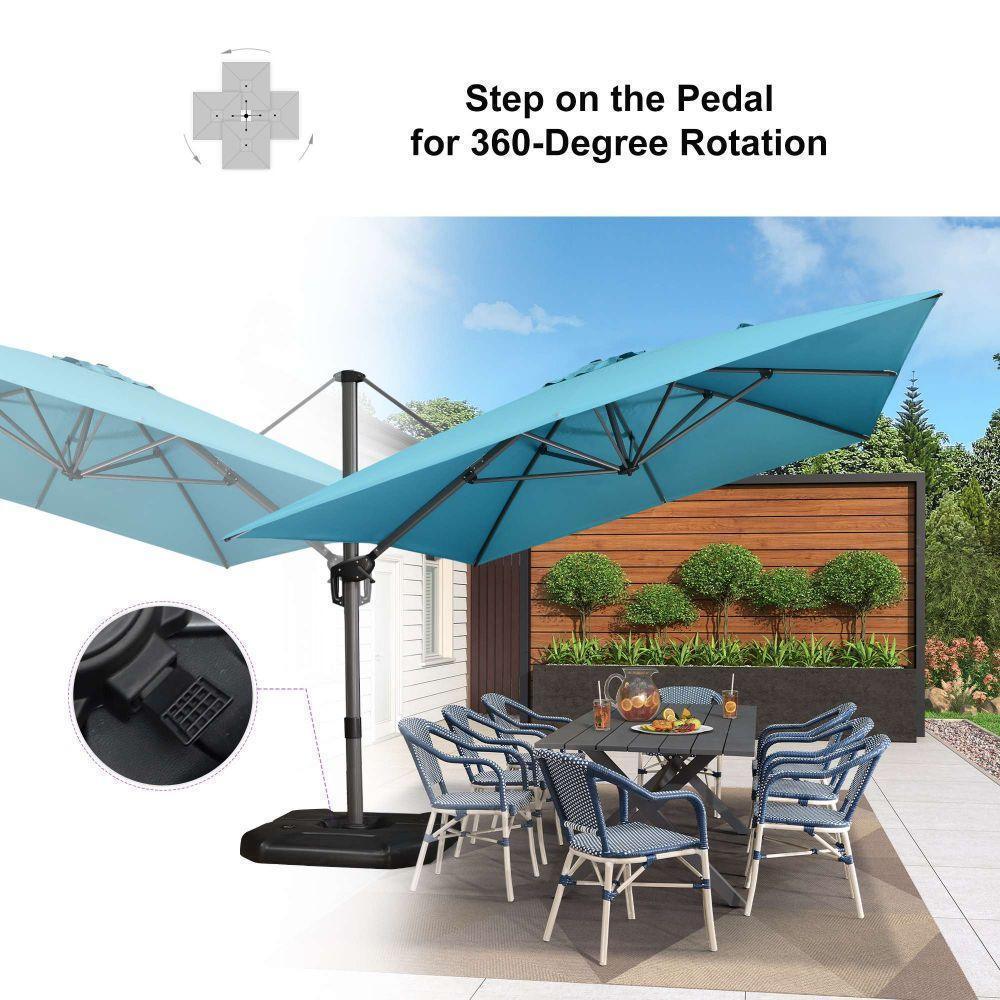 PURPLE LEAF Patio Outdoor Large Umbrella Square and Rectangular Cantilever Yard Sun Umbrellas - Image 65