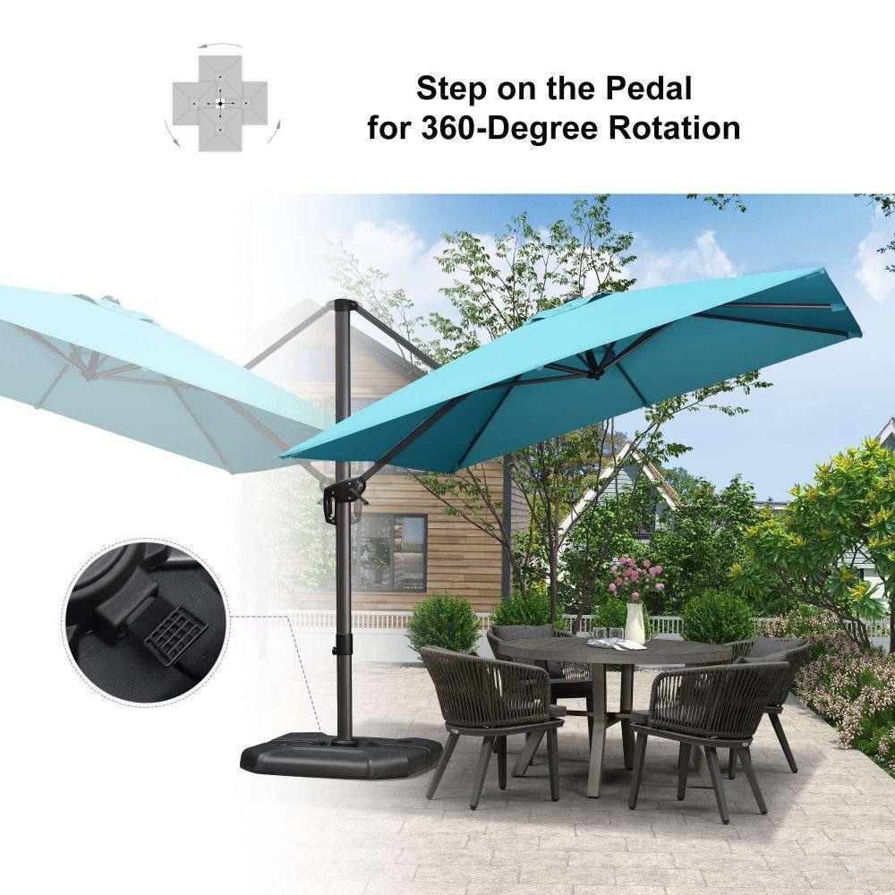 PURPLE LEAF Patio Outdoor Large Umbrella Square and Rectangular Cantilever Yard Sun Umbrellas - Image 89