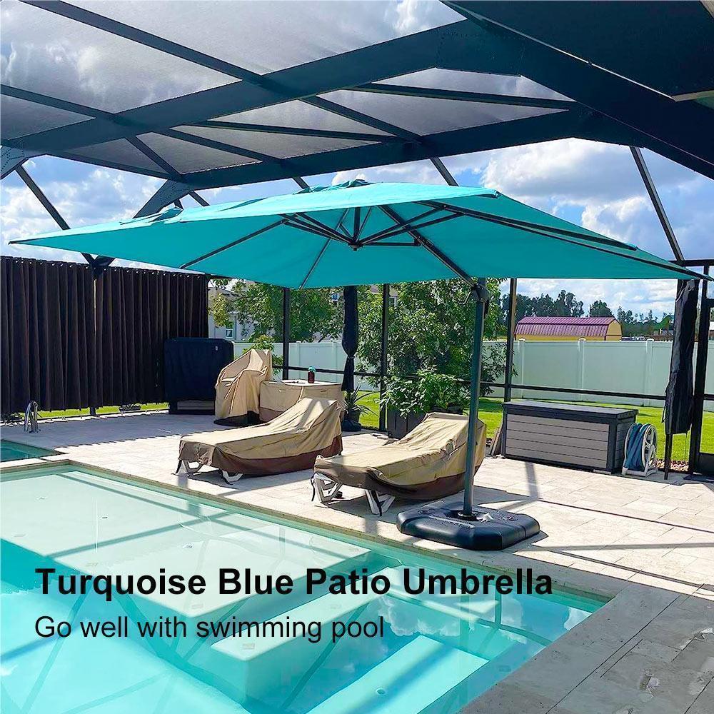 PURPLE LEAF Patio Outdoor Large Umbrella Square and Rectangular Cantilever Yard Sun Umbrellas - Image 121