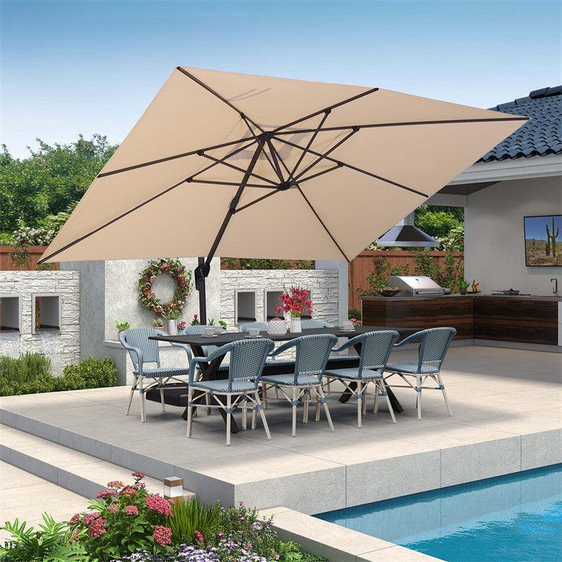 PURPLE LEAF Patio Outdoor Large Umbrella Square and Rectangular Cantilever Yard Sun Umbrellas - Image 32