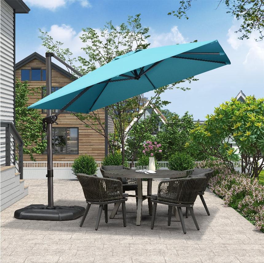 PURPLE LEAF Patio Outdoor Large Umbrella Square and Rectangular Cantilever Yard Sun Umbrellas - Image 29