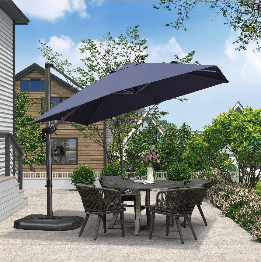 PURPLE LEAF Patio Outdoor Large Umbrella Square and Rectangular Cantilever Yard Sun Umbrellas - Image 30