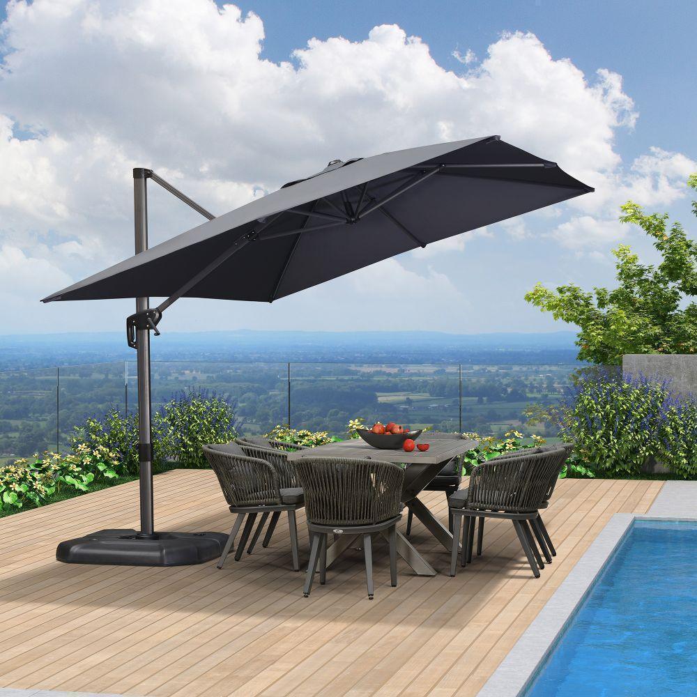 PURPLE LEAF Patio Outdoor Large Umbrella Square and Rectangular Cantilever Yard Sun Umbrellas - Image 21