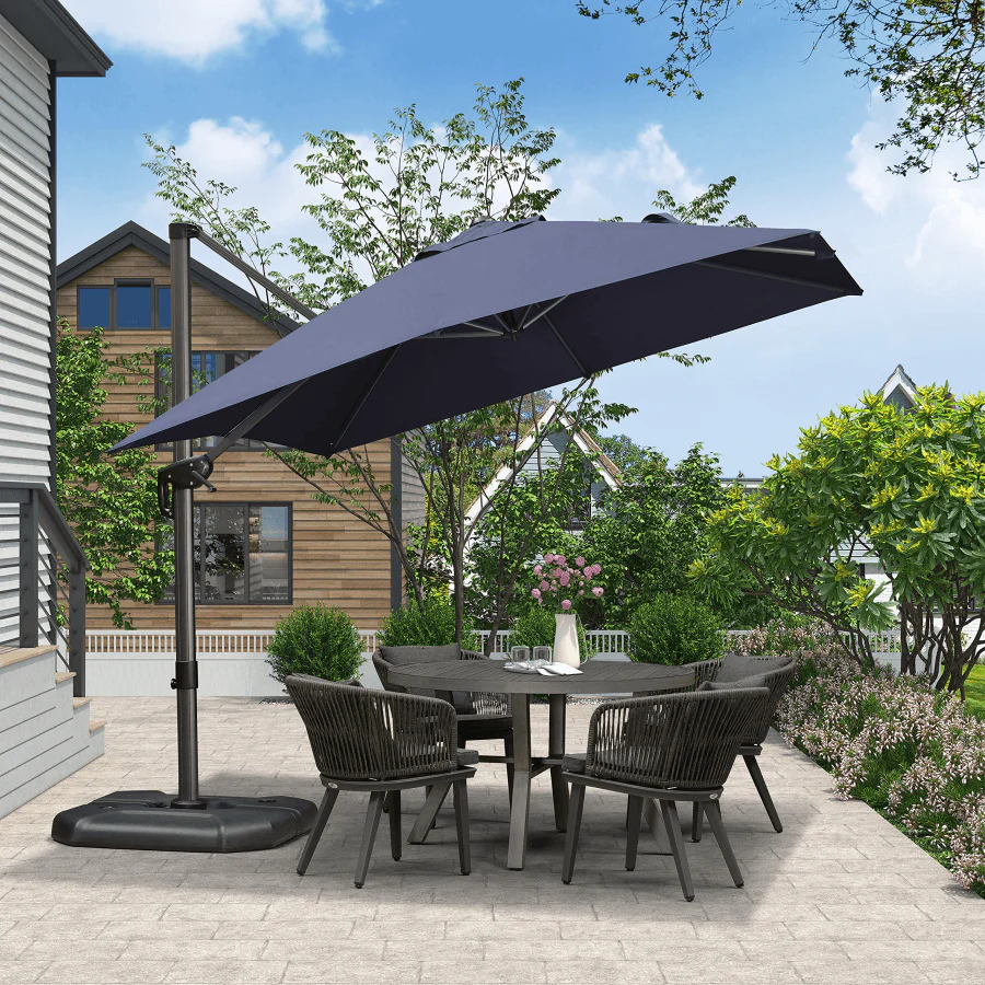 PURPLE LEAF Patio Outdoor Large Umbrella Square and Rectangular Cantilever Yard Sun Umbrellas - Image 22