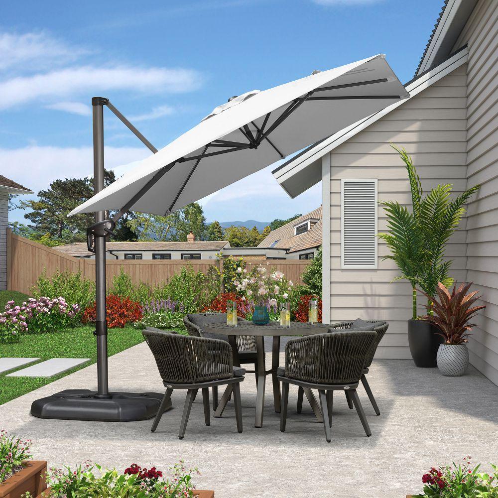 PURPLE LEAF Patio Outdoor Large Umbrella Square and Rectangular Cantilever Yard Sun Umbrellas - Image 36