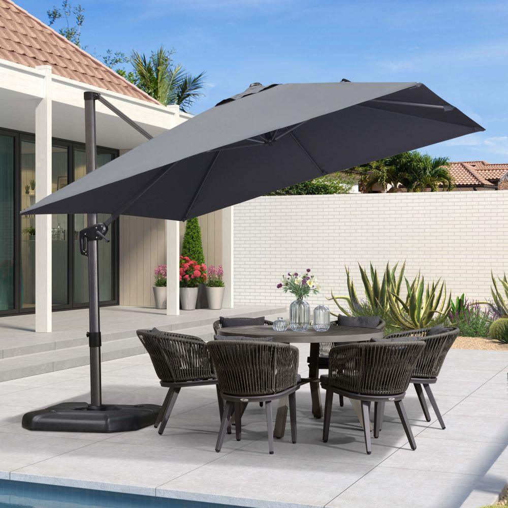 PURPLE LEAF Patio Outdoor Large Umbrella Square and Rectangular Cantilever Yard Sun Umbrellas - Image 42