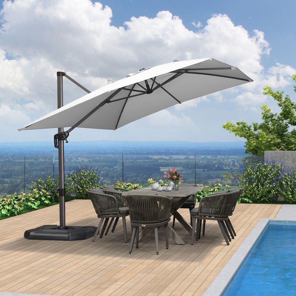 PURPLE LEAF Patio Outdoor Large Umbrella Square and Rectangular Cantilever Yard Sun Umbrellas - Image 44