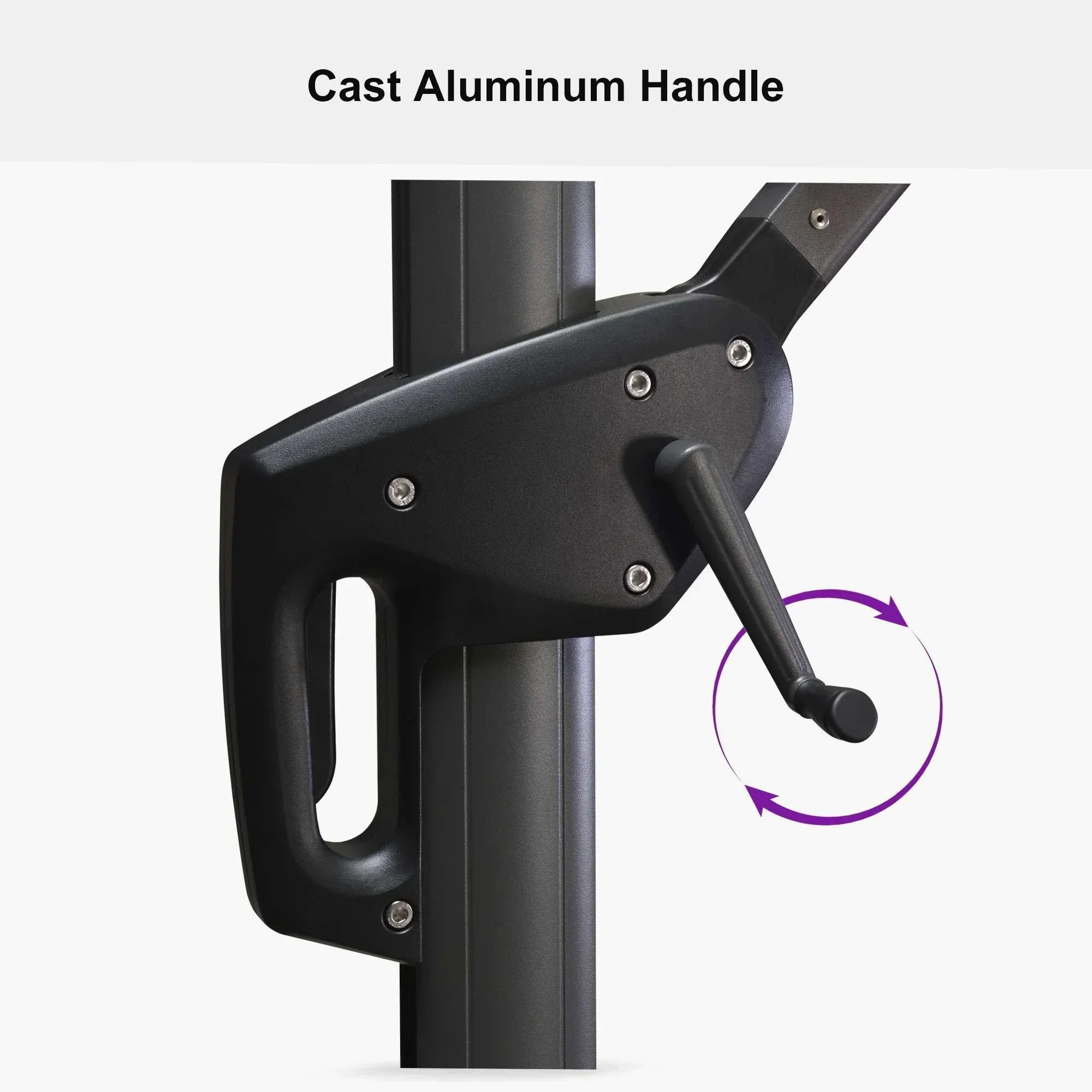 PURPLE LEAF Patio Outdoor Large Umbrella Square and Rectangular Cantilever Yard Sun Umbrellas - Image 7