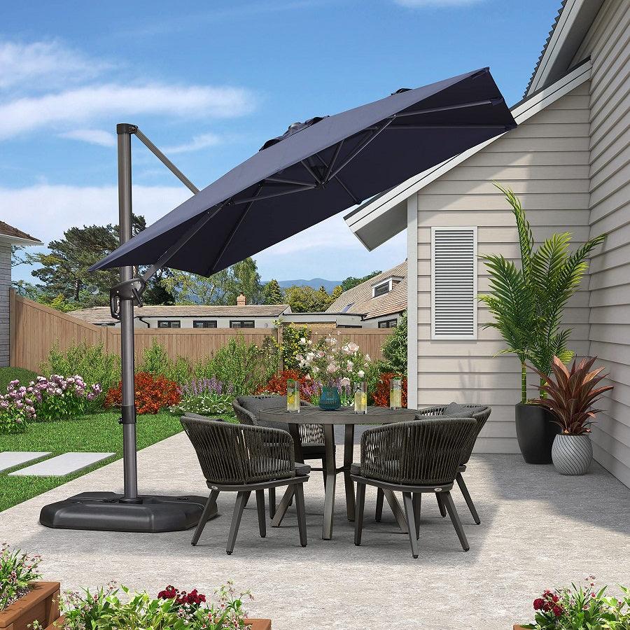 PURPLE LEAF Patio Outdoor Large Umbrella Square and Rectangular Cantilever Yard Sun Umbrellas - Image 13