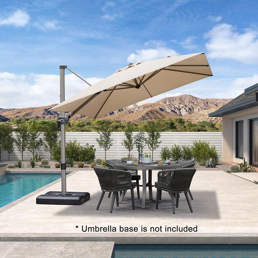 PURPLE LEAF Hailar Deluxe Outdoor Patio Umbrella Aluminum Cantilever Umbrellas - Image 28