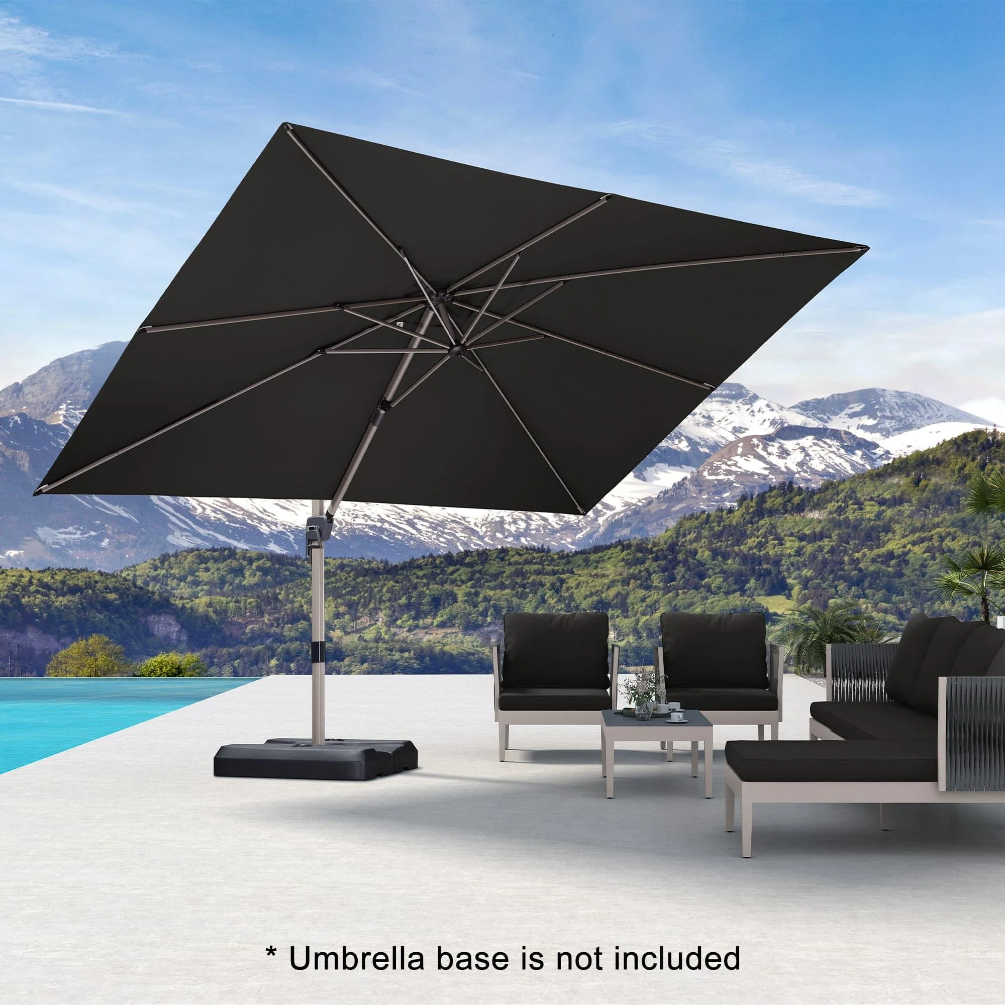 PURPLE LEAF Hailar Deluxe Outdoor Patio Umbrella Aluminum Cantilever Umbrellas - Image 95