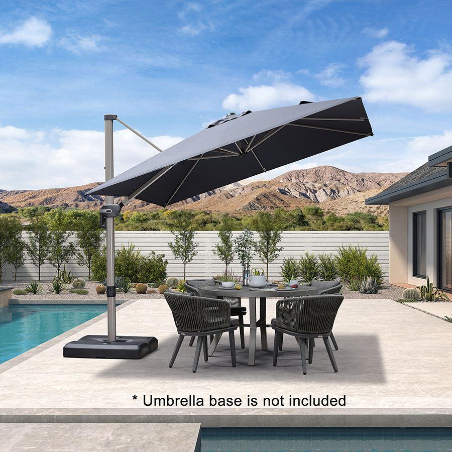 PURPLE LEAF Hailar Deluxe Outdoor Patio Umbrella Aluminum Cantilever Umbrellas - Image 30