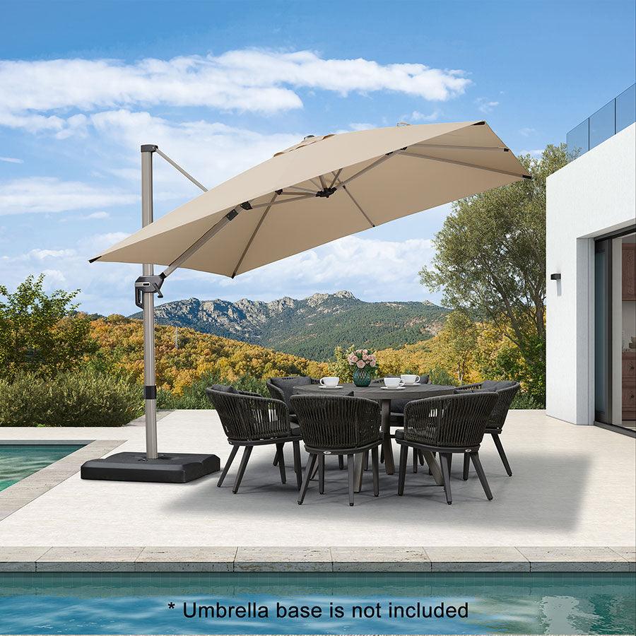 PURPLE LEAF Hailar Deluxe Outdoor Patio Umbrella Aluminum Cantilever Umbrellas - Image 32