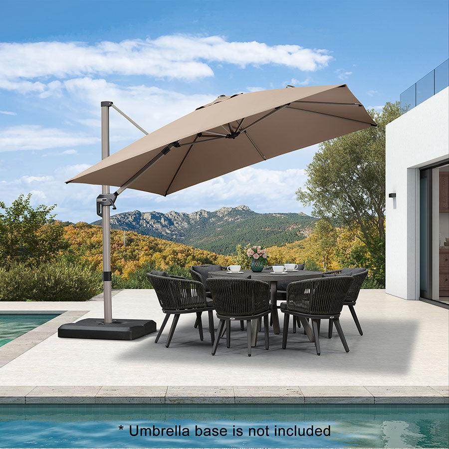 PURPLE LEAF Hailar Deluxe Outdoor Patio Umbrella Aluminum Cantilever Umbrellas - Image 33