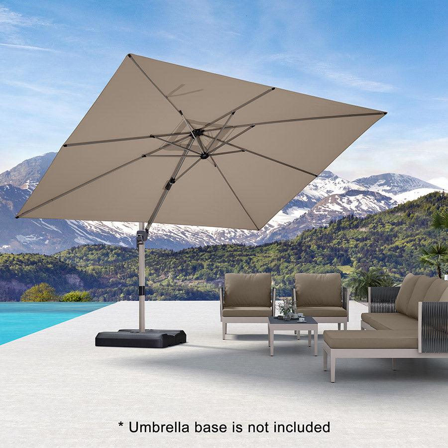 PURPLE LEAF Hailar Deluxe Outdoor Patio Umbrella Aluminum Cantilever Umbrellas - Image 60