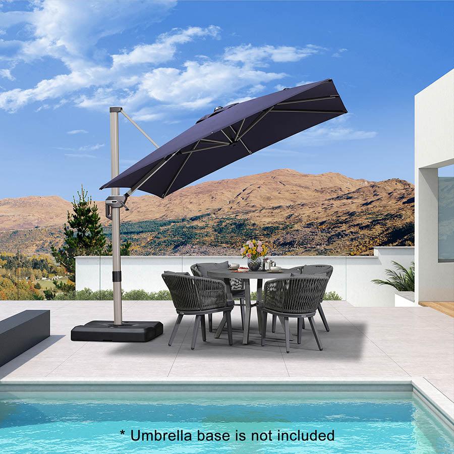PURPLE LEAF Hailar Deluxe Outdoor Patio Umbrella Aluminum Cantilever Umbrellas - Image 25