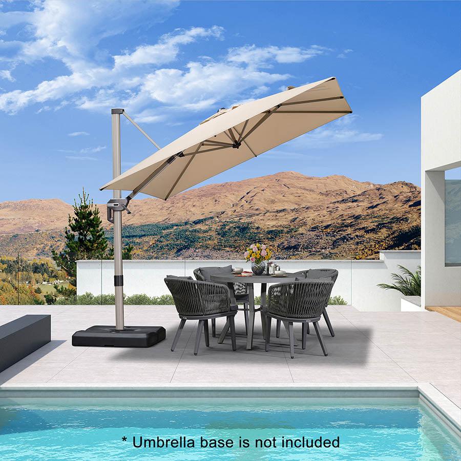 PURPLE LEAF Hailar Deluxe Outdoor Patio Umbrella Aluminum Cantilever Umbrellas - Image 26
