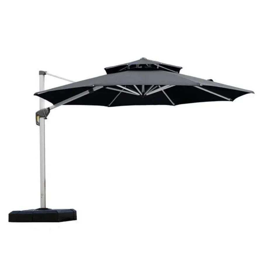 PURPLE LEAF Round Cantilever Patio Umbrella Heavy Duty Umbrella for Porch Garden Pool - Image 12