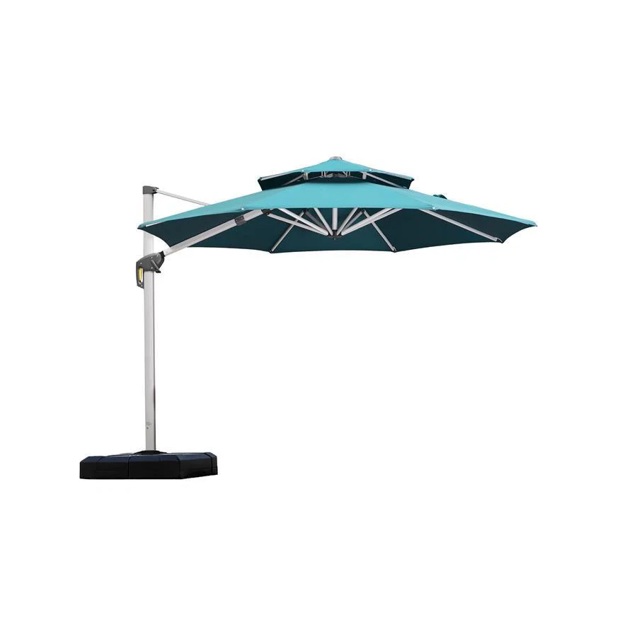PURPLE LEAF Round Cantilever Patio Umbrella Heavy Duty Umbrella for Porch Garden Pool - Image 16