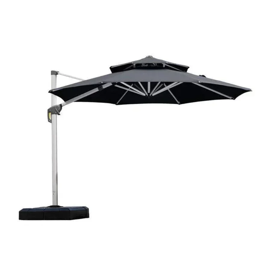 PURPLE LEAF Round Cantilever Patio Umbrella Heavy Duty Umbrella for Porch Garden Pool - Image 101