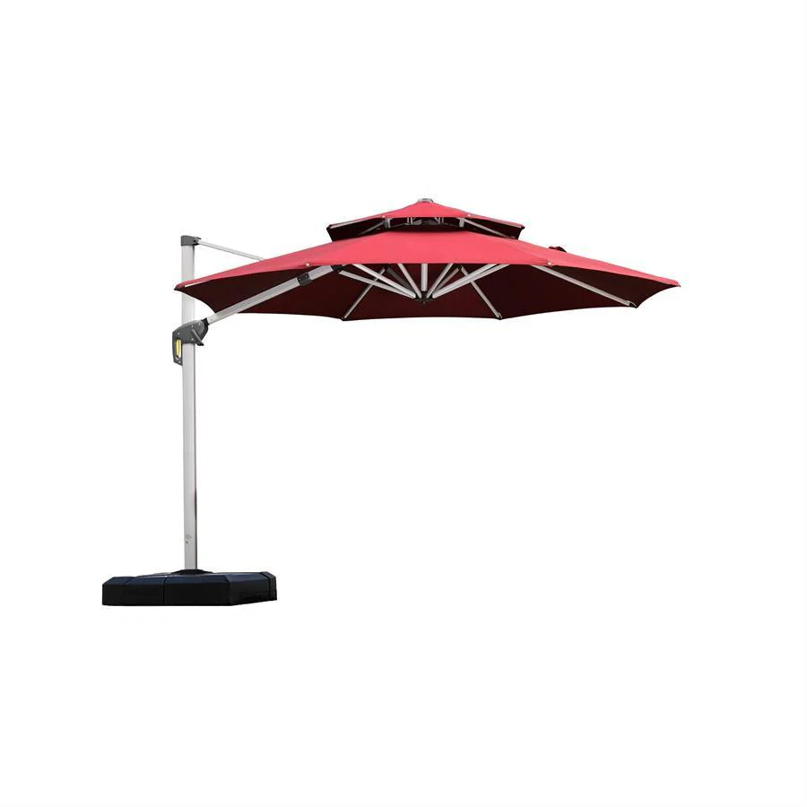 PURPLE LEAF Round Cantilever Patio Umbrella Heavy Duty Umbrella for Porch Garden Pool - Image 17