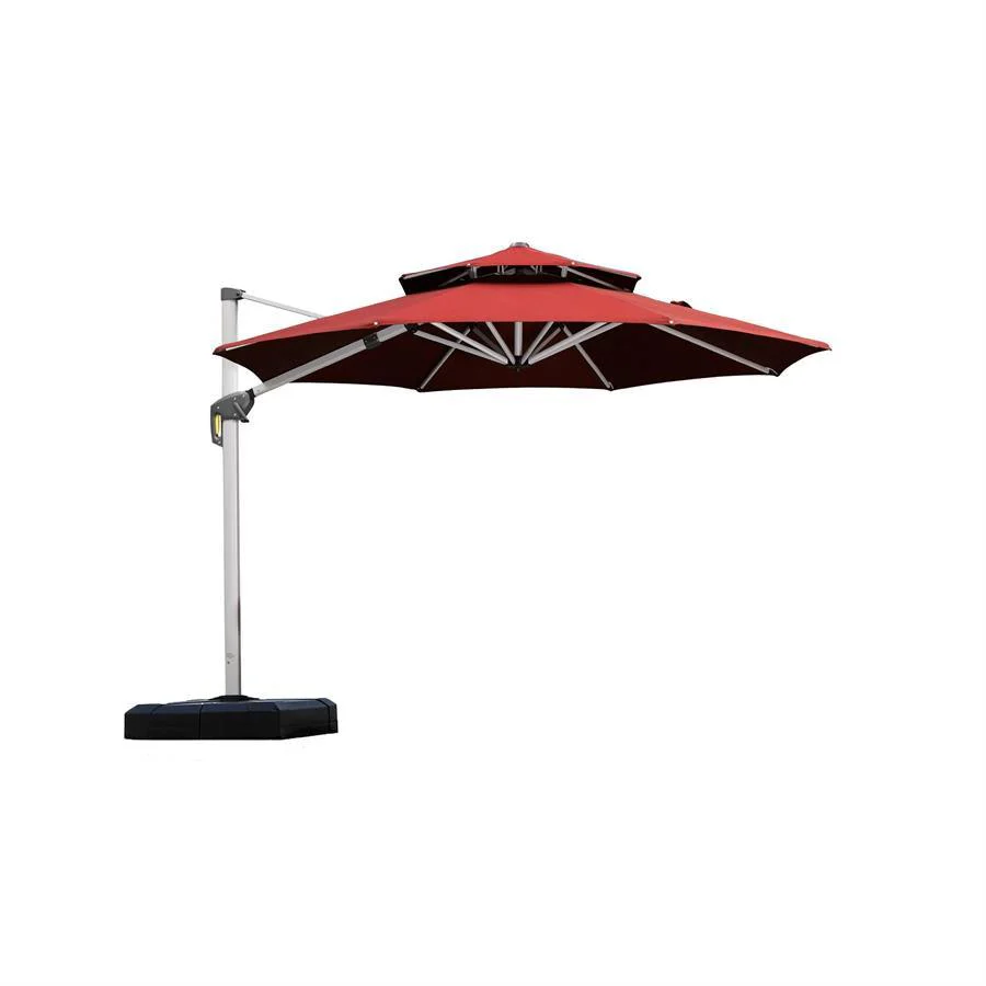 PURPLE LEAF Round Cantilever Patio Umbrella Heavy Duty Umbrella for Porch Garden Pool - Image 18