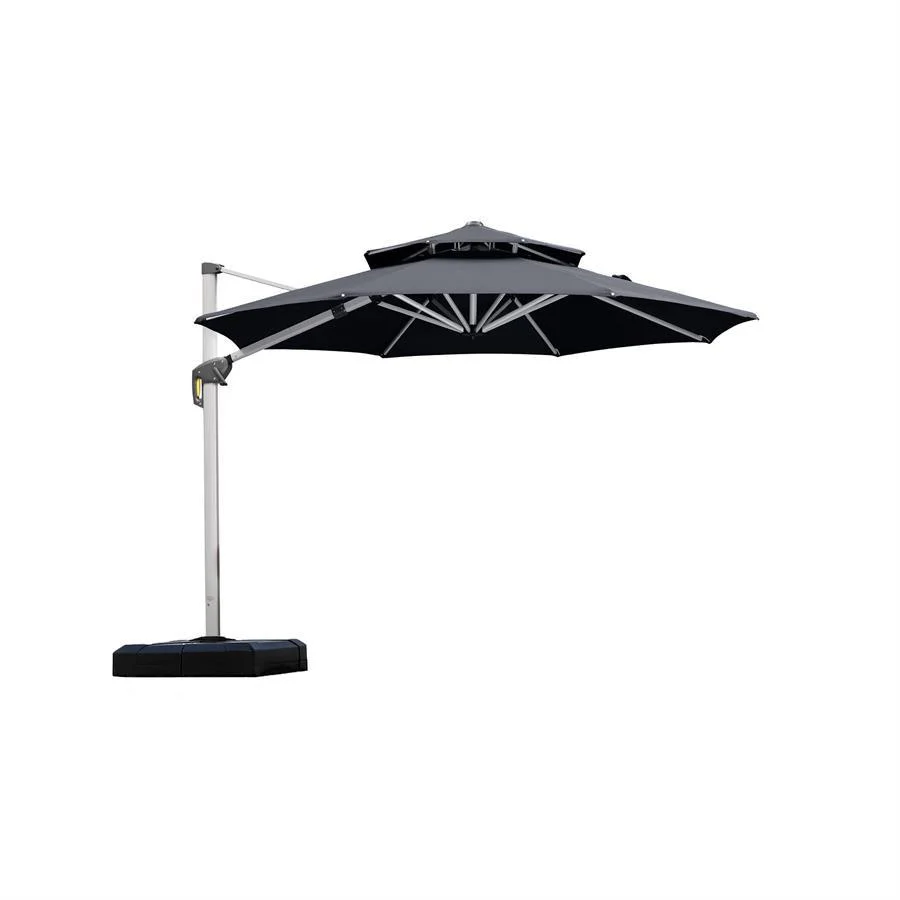 PURPLE LEAF Round Cantilever Patio Umbrella Heavy Duty Umbrella for Porch Garden Pool - Image 20