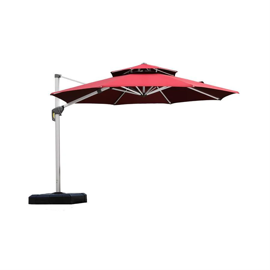 PURPLE LEAF Round Cantilever Patio Umbrella Heavy Duty Umbrella for Porch Garden Pool - Image 25