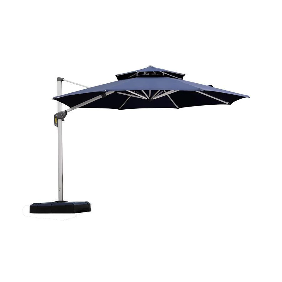 PURPLE LEAF Round Cantilever Patio Umbrella Heavy Duty Umbrella for Porch Garden Pool - Image 28