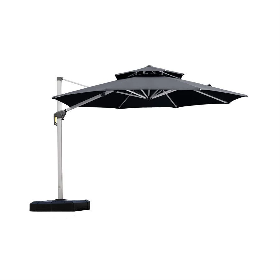 PURPLE LEAF Round Cantilever Patio Umbrella Heavy Duty Umbrella for Porch Garden Pool - Image 37