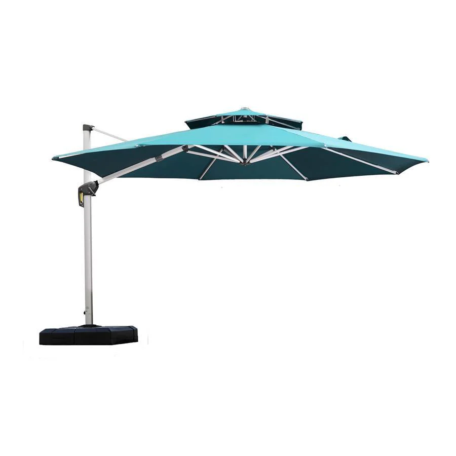 PURPLE LEAF Round Cantilever Patio Umbrella Heavy Duty Umbrella for Porch Garden Pool - Image 46