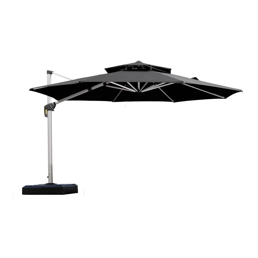PURPLE LEAF Round Cantilever Patio Umbrella Heavy Duty Umbrella for Porch Garden Pool - Image 54