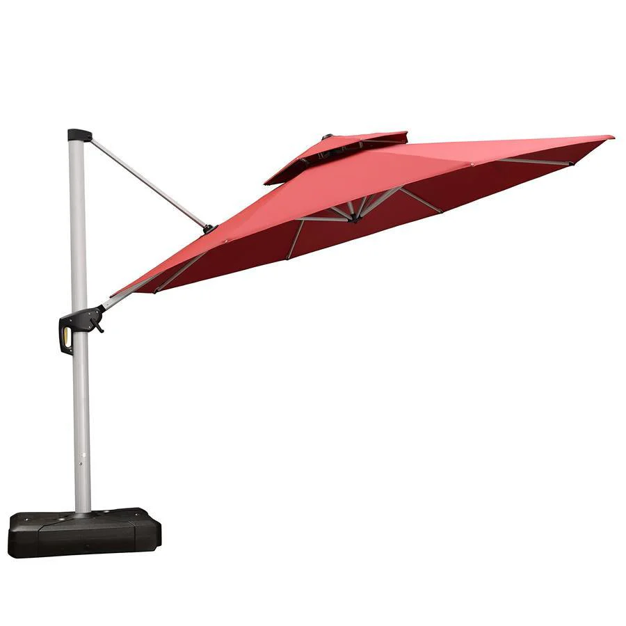 PURPLE LEAF Round Cantilever Patio Umbrella Heavy Duty Umbrella for Porch Garden Pool - Image 61