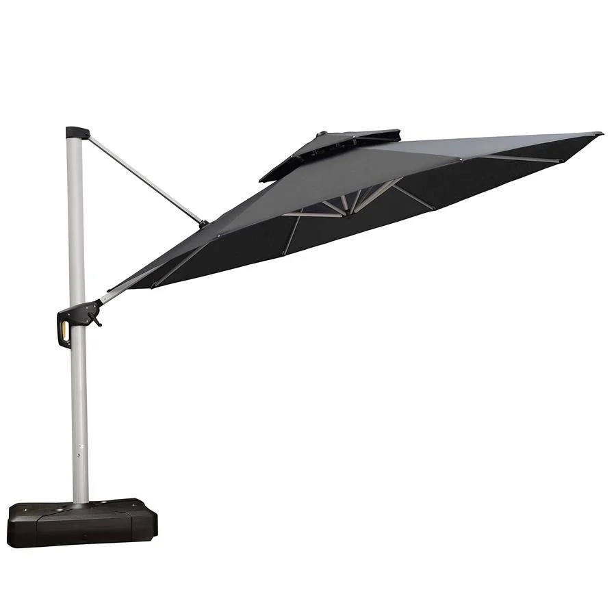 PURPLE LEAF Round Cantilever Patio Umbrella Heavy Duty Umbrella for Porch Garden Pool - Image 65