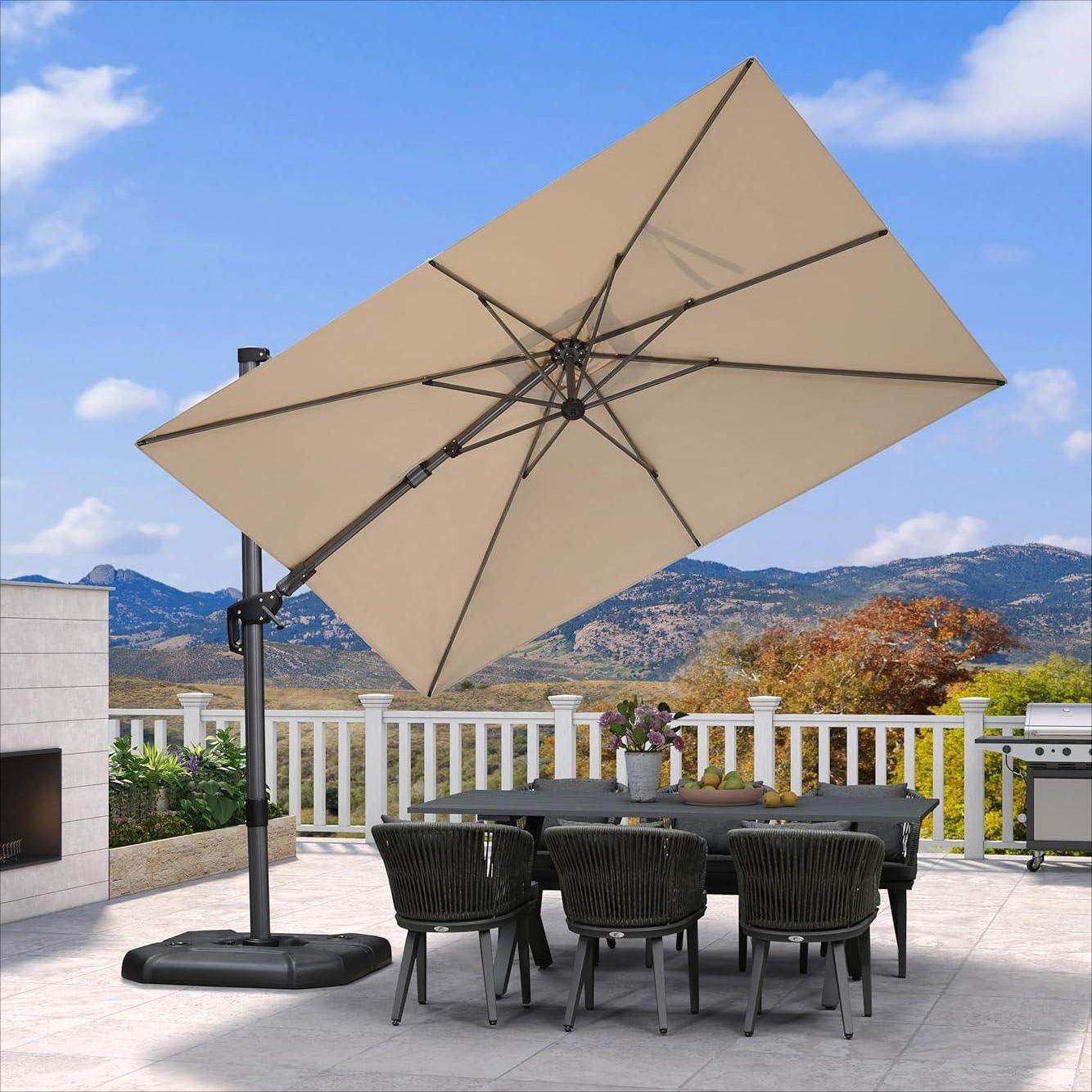 PURPLE LEAF Best Value Cantilever Patio Umbrella with Left-Right Tilt and 360° Swivel - Image 6