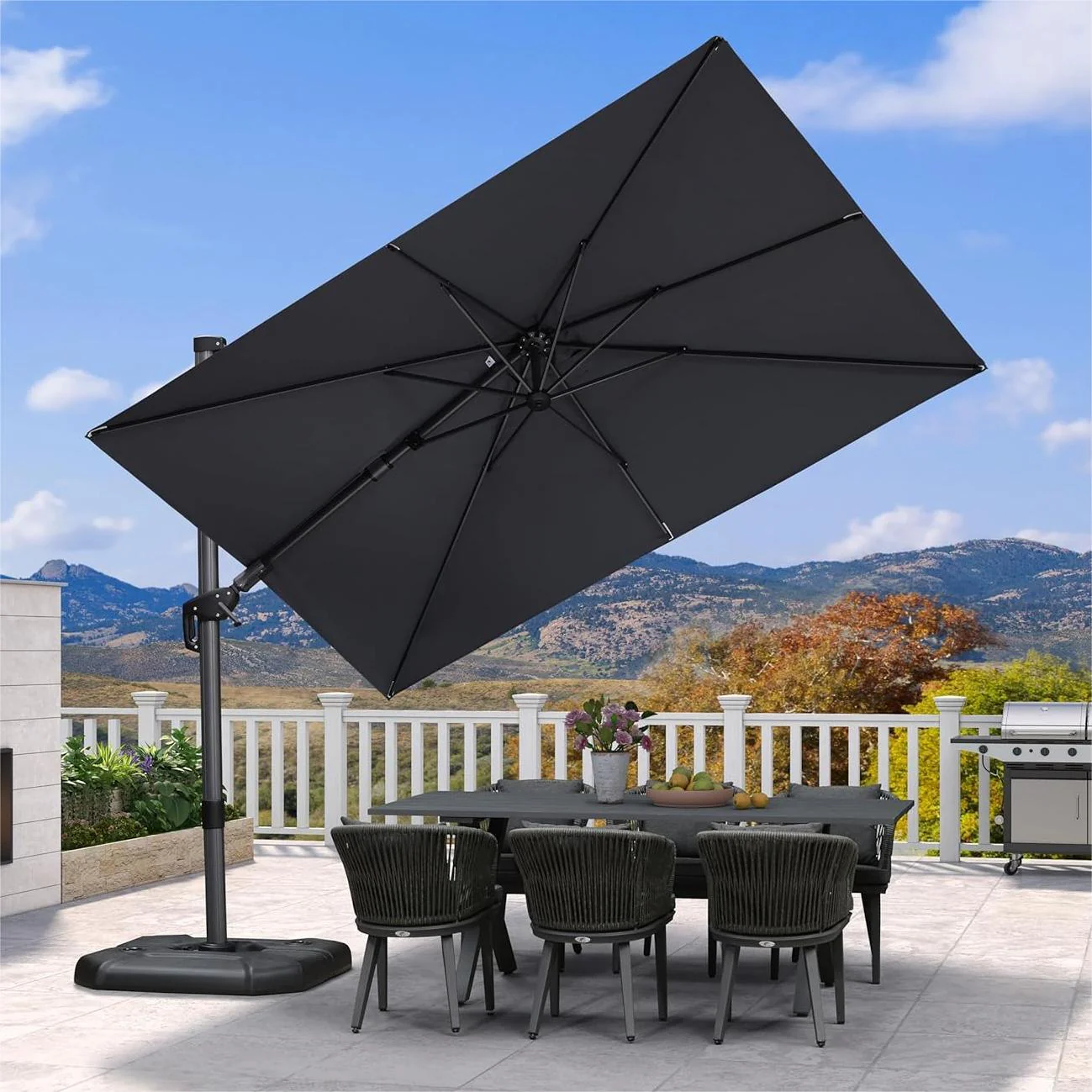 PURPLE LEAF Best Value Cantilever Patio Umbrella with Left-Right Tilt and 360° Swivel - Image 15