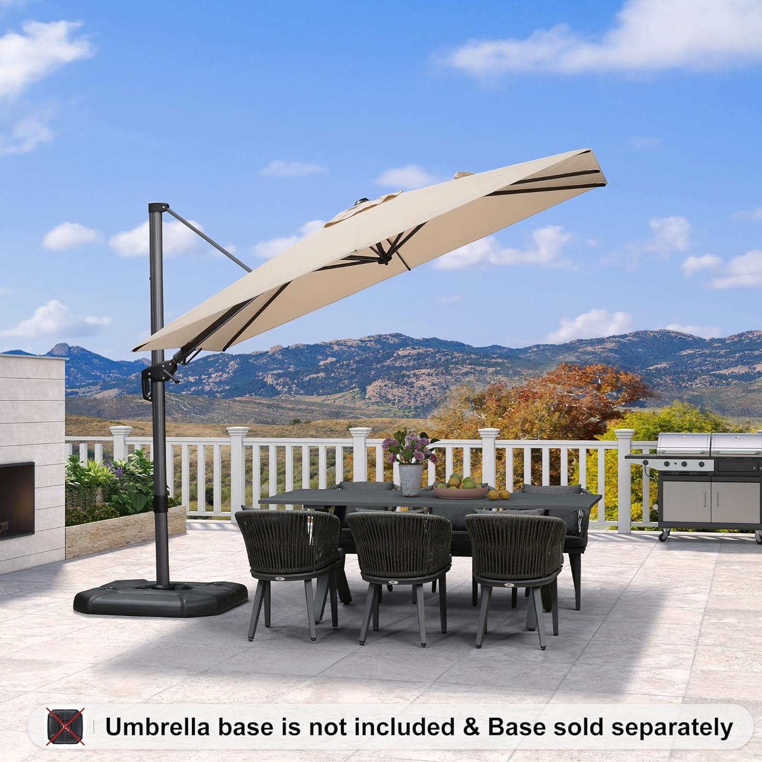 PURPLE LEAF Best Value Cantilever Patio Umbrella with Left-Right Tilt and 360° Swivel - Image 18
