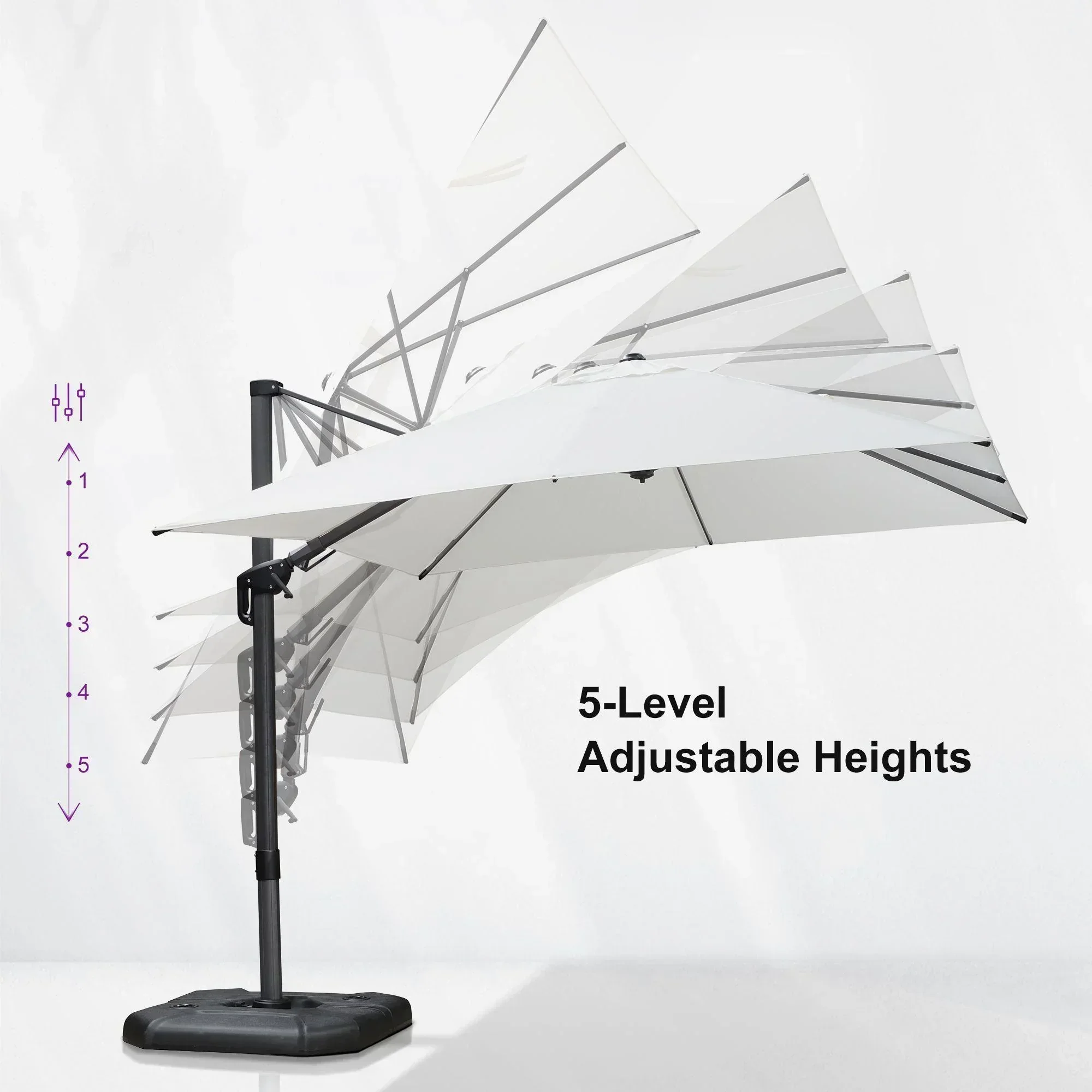 PURPLE LEAF Best Value Cantilever Patio Umbrella with Left-Right Tilt and 360° Swivel - Image 137