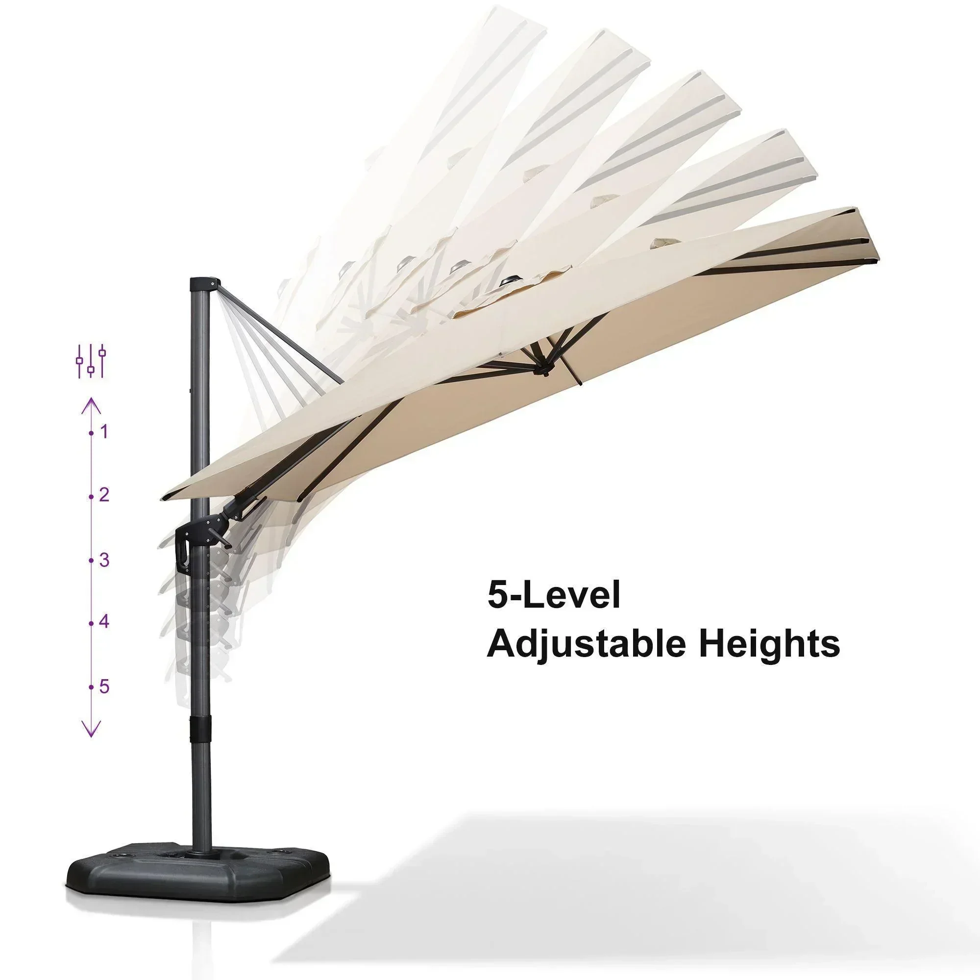 PURPLE LEAF Best Value Cantilever Patio Umbrella with Left-Right Tilt and 360° Swivel - Image 139