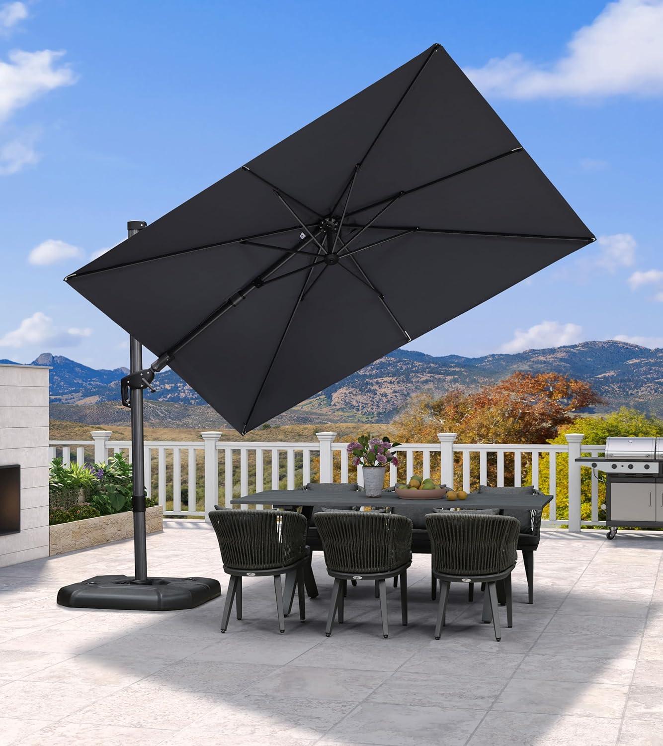 PURPLE LEAF Best Value Cantilever Patio Umbrella with Left-Right Tilt and 360° Swivel - Image 20